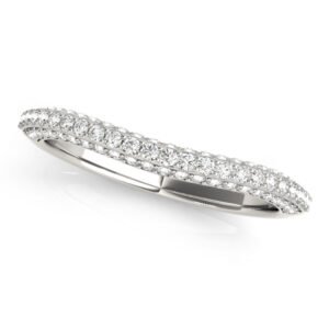 Multirow Pavé Wedding Rings