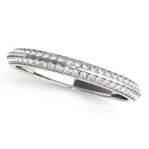 Double Row Pavé Wedding Rings