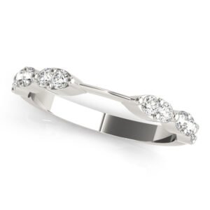 Scalloped Design Stackable Wedding Band