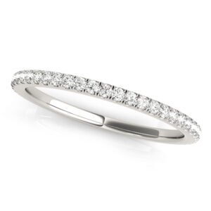 Prong Set Stackable Wedding Band