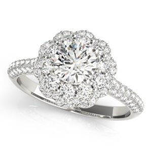 Double Halo Pavé Engagement Rings