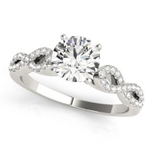 Infinity Twisted Shank Engagement Ring