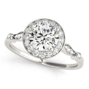 Solitaire Halo Engagement Rings