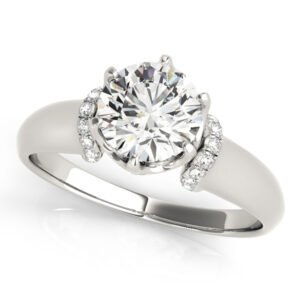 Solitaire Cluster Sides Engagement Rings