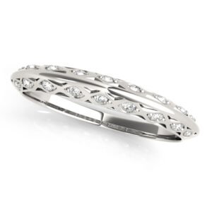 Accented Knife Edge Wedding Band