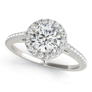 Round Halo Diamond Engagement Ring