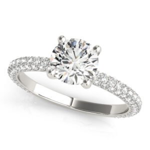 Pavé Set Round Engagement Ring