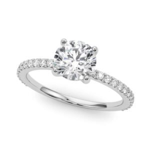 Single Row Round Engagement Ring