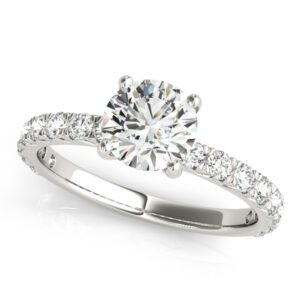 French Cut Solitaire Engagement Ring