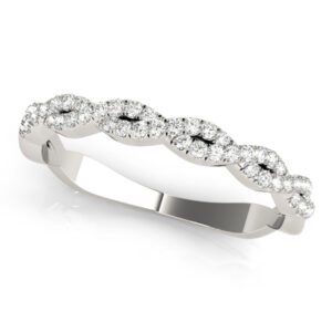 Twisting Diamond Wedding Band