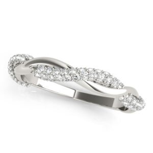 Twisted Pavé Wedding Band