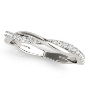 Twisting Diamond Wedding Band