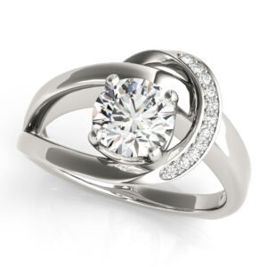 Bypass Single Row Engagement Ring