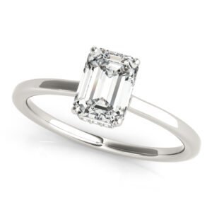 Solitaire Emerald-Cut Engagement Ring