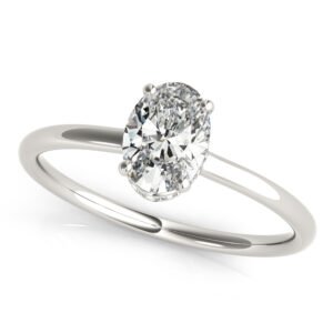 Hidden Halo Oval Engagement Ring