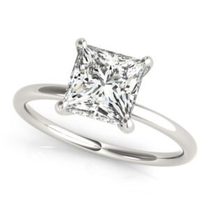 Solitaire Princess-Cut Engagement Rings