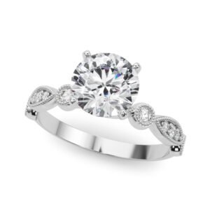 Vintage Inspired Milgrain Engagement Ring