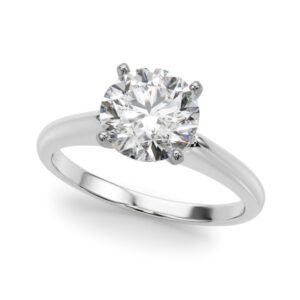 Solitaire Round Diamond Engagement Ring