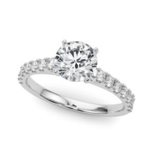 Single Row Engagement Ring