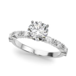 Marquise Shape Accented Wedding Bands