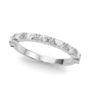 East-West Marquise Wedding Band