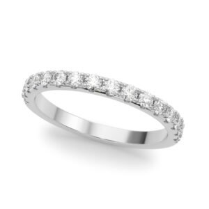 Prong Set Half Eternity Wedding Band