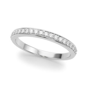 Halfway Channel Set Wedding Band