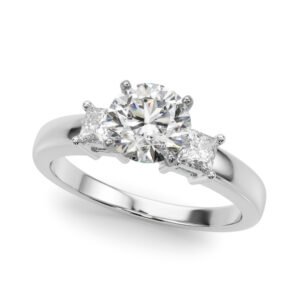 3-Stone Princess Cut Engagement Ring
