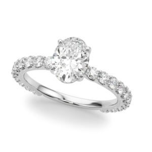 OVAL SINGLE ROW SHARED PR ENG RING