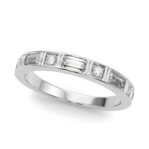 Channel Set Fancy Shape Baguette Wedding Bands