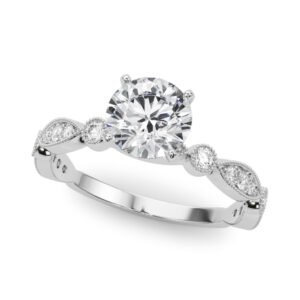 Vintage Inspired Milgrain Engagement Ring