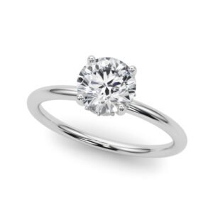 Hidden Halo Round Engagement Ring