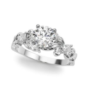 Vintage-Inspired Marquise Accented Engagement Ring
