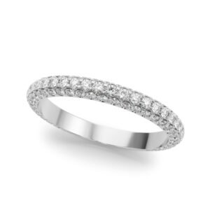 Multirow Pavé Wedding Bands