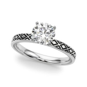 Vintage Style Solitaire Engagement Ring