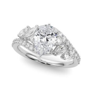 Bypass Multirow Marquise Shape Engagement Rings