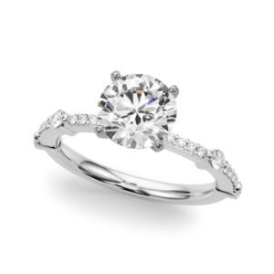 Single Row Engagement Ring