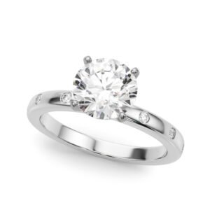 Contemporary Burnish Engagement Ring