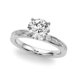 Channel Set Baguette Engagement Ring