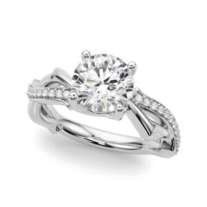 Twisting Thorn Round Engagement Ring