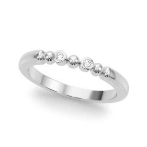 Beaded & Bezel Set Wedding Band