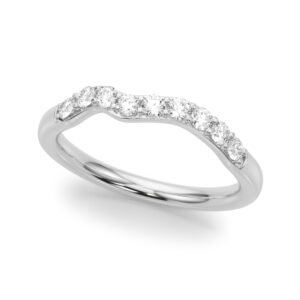 Curved Diamond Wedding Band