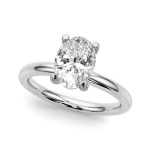 Solitaire Oval Engagement Ring