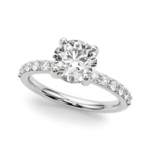 Single Row Round Engagement Ring