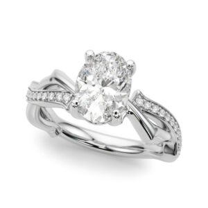 Nature Inspired Oval Engagement Ring