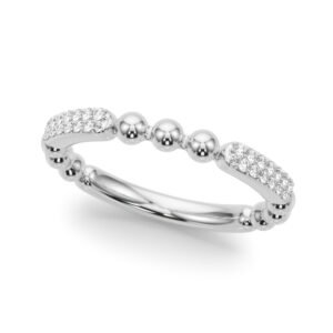 Beaded Diamond Wedding Band