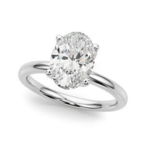 Floral Oval Engagement Ring
