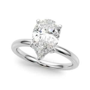Floral Inspired Pear Engagement Ring