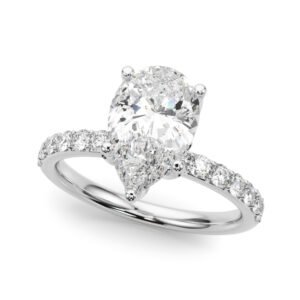 Floral Inspired Pear Engagement Ring