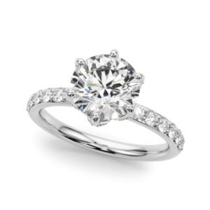 6-Prong Floral Engagement Ring